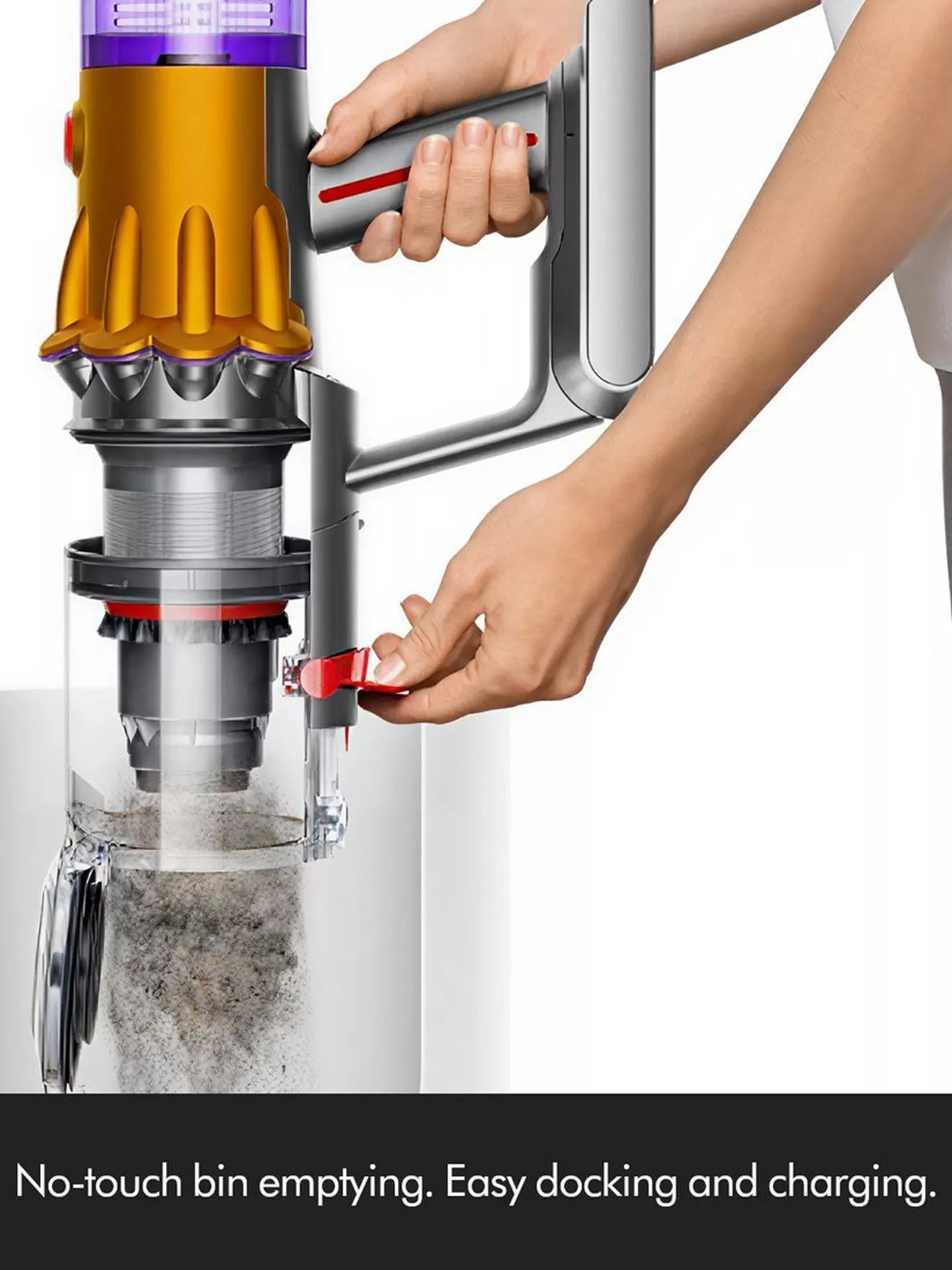 Dyson V12s Detect Slim Submarine Wet and Dry Cordless Vacuum Cleaner V12DETECTSUB - Yellow & Nickel