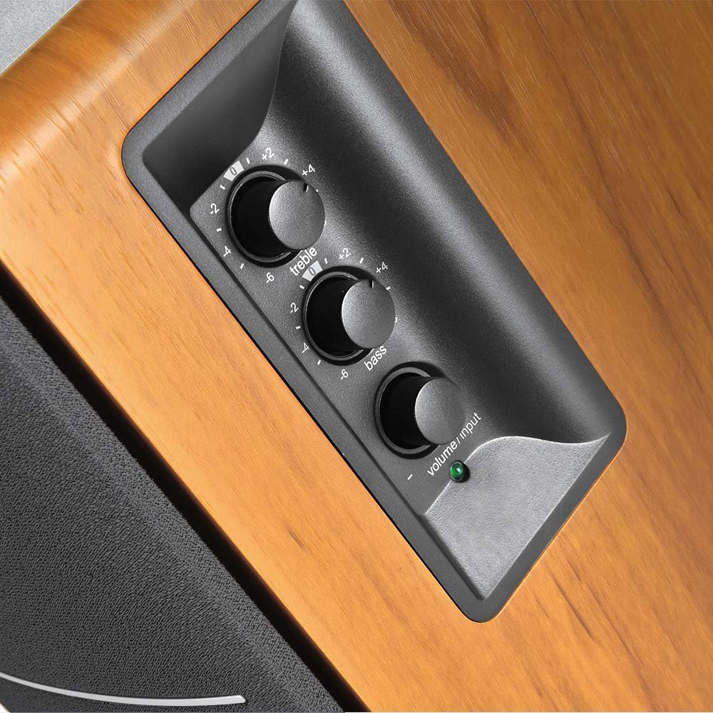 Edifier R1280DBS Active 2.0 BT Bookshelf Speakers Pair with Sub Out - Maple