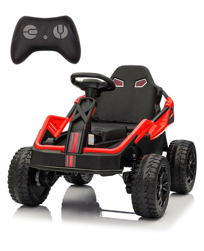 Garvee 24V Ride On Toy for Big Kids, 6MPH 200W 4x4 Ride On Car w/Parent Remote, Metal Frame, Headlights, Shock Absorbers, Music, Horn, Battery Powered Electric Cars for Kids, Red
