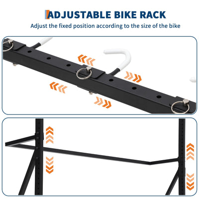 Garvee Heavy Duty Freestanding 5-Bike Rack – Solid Steel Frame, 300 lb Total Capacity, Indoor/Outdoor Bike Storage Stand