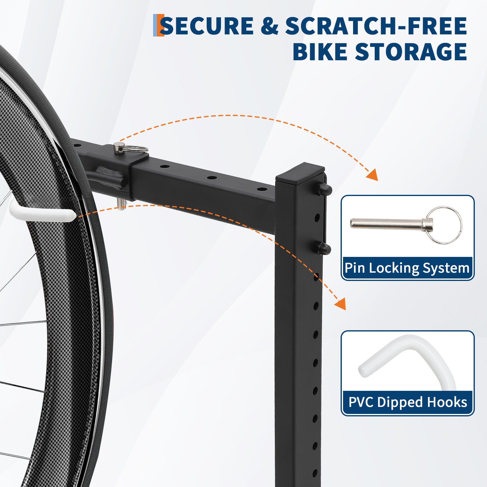 Garvee Heavy Duty Freestanding 5-Bike Rack – Solid Steel Frame, 300 lb Total Capacity, Indoor/Outdoor Bike Storage Stand