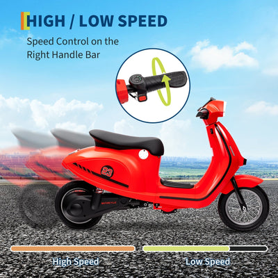 Garvee Ride - G Series: 24V 350W 14MPH Speed Rear Brake Twist Grip Throttle LED Light Blue Durable Pneumatic Tires Outdoor Riding