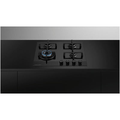Fisher and Paykel CG604DLPGB4 Series 9 60cm 4 Burner Gas Hob in Black Glass
