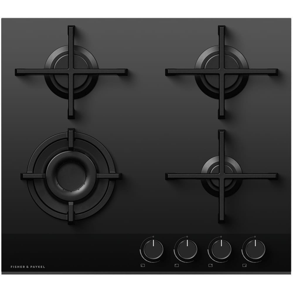Fisher and Paykel CG604DNGGB4 Series 9 60cm 4 Burner Gas Hob Black
