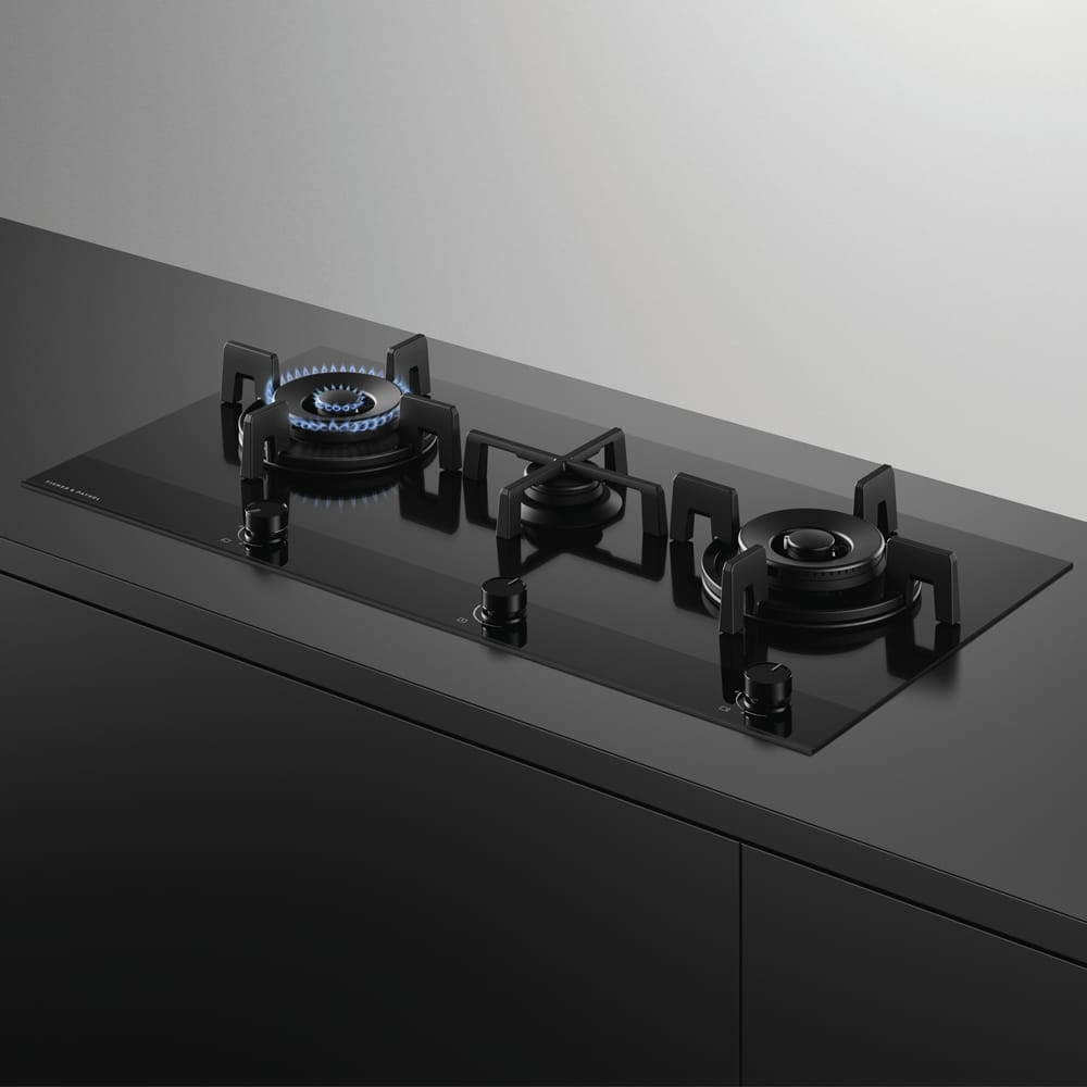Fisher and Paykel CG903DNGGB4 Series 9 90cm 3 Burner Gas Hob Black