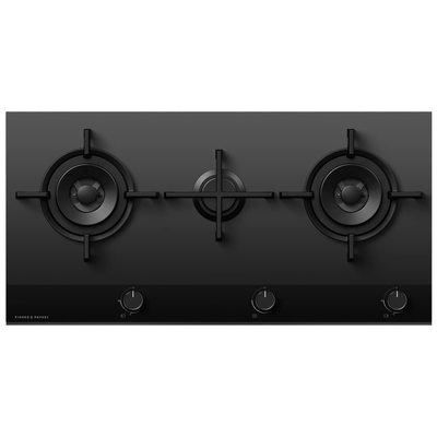 Fisher and Paykel CG903DNGGB4 Series 9 90cm 3 Burner Gas Hob Black