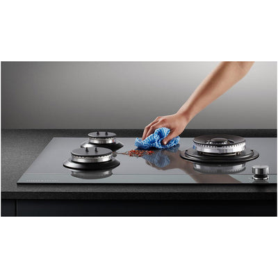 Fisher and Paykel CG905DLPGB4 Series 9 90cm 5 Burner Gas Hob Black Glass