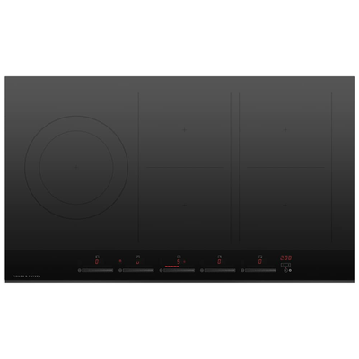 Fisher and Paykel CI905DTB4 Series 9 90cm Frameless 5 Zone Induction Hob Black