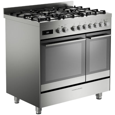 Fisher and Paykel OR90L7DBGFX2 Series 7 Contemporary Dual Fuel 5 Burner Range Cooker Stainless Steel