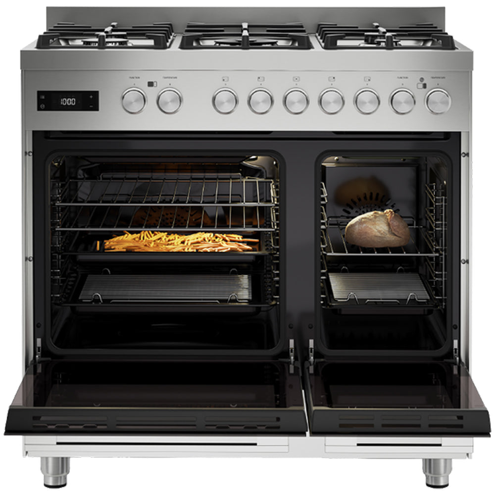 Fisher and Paykel OR90L7DBGFX2 Series 7 Contemporary Dual Fuel 5 Burner Range Cooker Stainless Steel