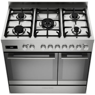 Fisher and Paykel OR90L7DBGFX2 Series 7 Contemporary Dual Fuel 5 Burner Range Cooker Stainless Steel