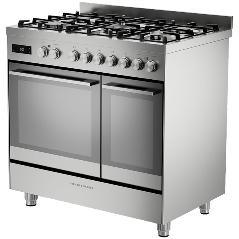 Fisher and Paykel OR90L7DBGFX2 Series 7 Contemporary Dual Fuel 5 Burner Range Cooker Stainless Steel