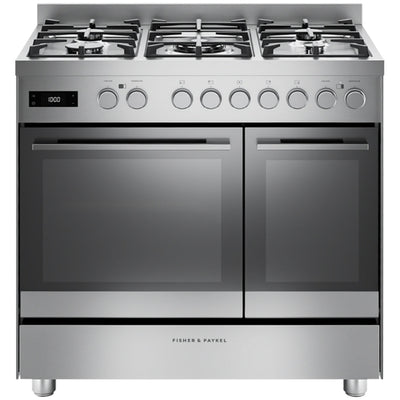 Fisher and Paykel OR90L7DBGFX2 Series 7 Contemporary Dual Fuel 5 Burner Range Cooker Stainless Steel