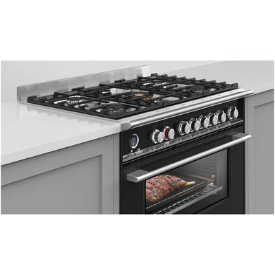 Fisher and Paykel OR90SCG6B1 Series 9 Classic Single Oven Dual Fuel Range Cooker With Pyrolytic Cleaning Black
