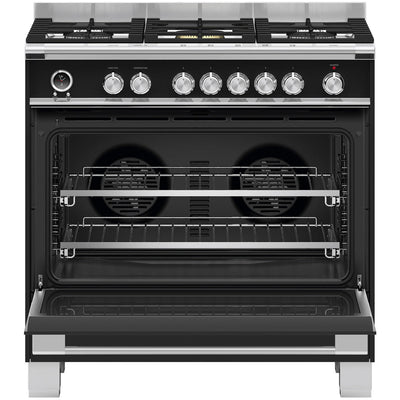 Fisher and Paykel OR90SCG6B1 Series 9 Classic Single Oven Dual Fuel Range Cooker With Pyrolytic Cleaning Black