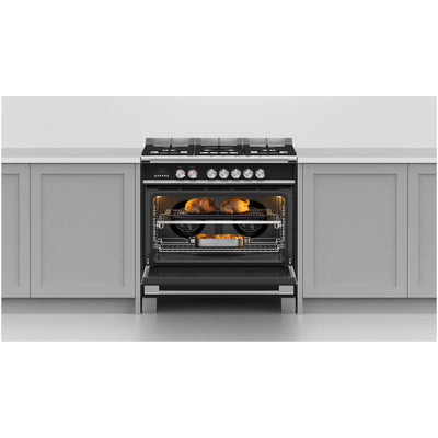 Fisher and Paykel OR90SDG4X1 Series 7 Contemporary Dual Fuel Range Cooker With Gas Hob Stainless Steel