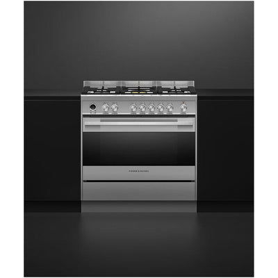 Fisher and Paykel OR90SDG6X1 Series 9 Dual Fuel Range Cooker with Gas Hob and Pyrolytic Cleaning Stainless Steel