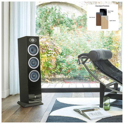 Focal Theva N2 Compact Floor Standing Speakers Pair Dark Wood