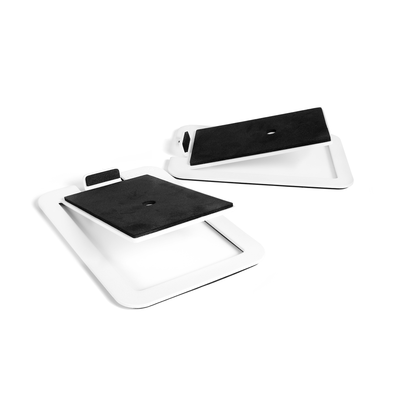 Kanto ORA4 140W Powered Reference Desktop Speakers with Bluetooth & S4 Tilted Speaker Stands White