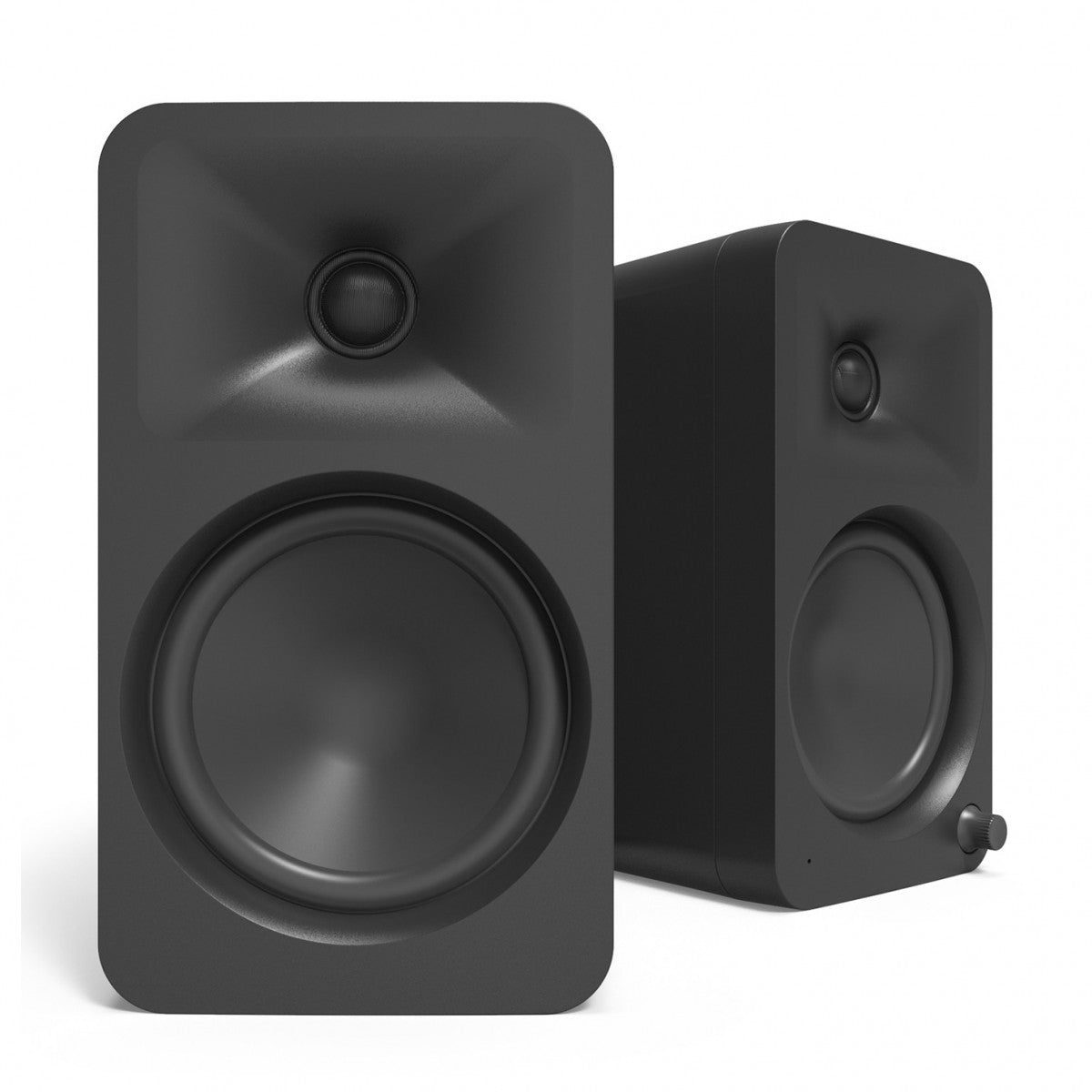 Kanto ORA4 140W Powered Reference Desktop Speakers with Bluetooth & SE4 Elevated Speaker Stands Black