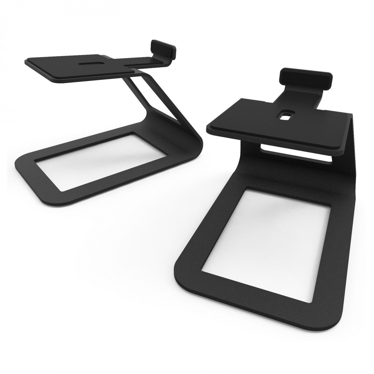Kanto ORA4 140W Powered Reference Desktop Speakers with Bluetooth & SE4 Elevated Speaker Stands Black