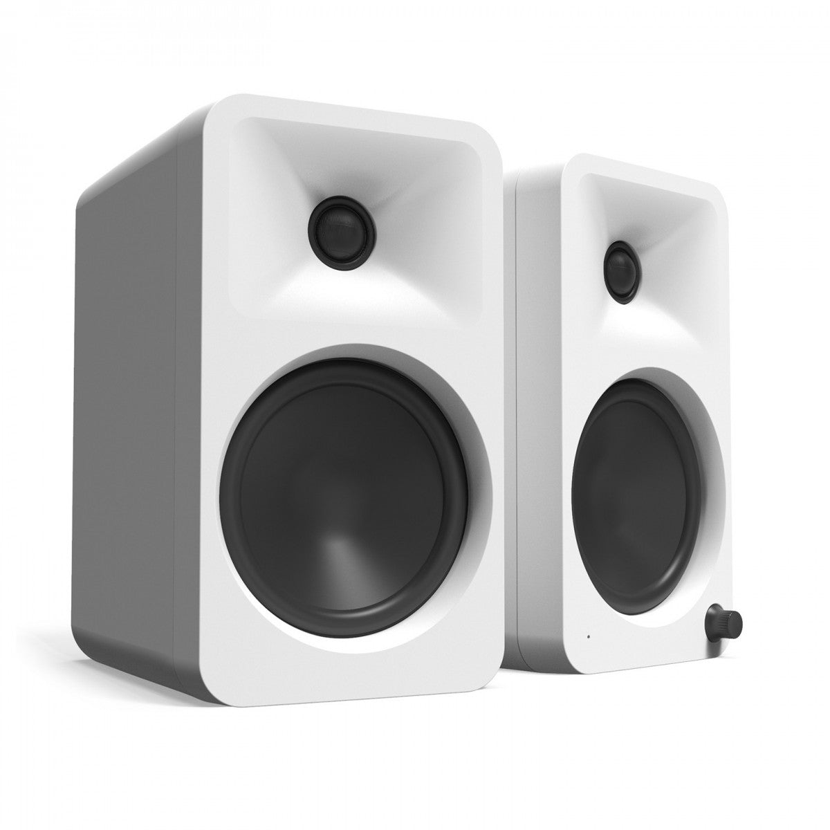 Kanto ORA4 140W Powered Reference Desktop Speakers with Bluetooth & SE4 Elevated Speaker Stands White