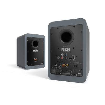 Kanto REN 200W Powered Bookshelf Speakers Pair with HDMI ARC USB-C and Bluetooth 5.3 - Matte Grey