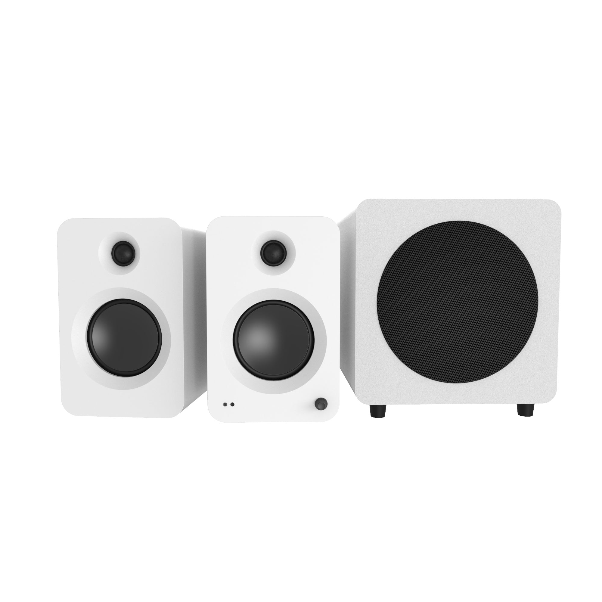 Kanto REN 200W Powered Bookshelf Speakers Pair with HDMI ARC USB-C and Bluetooth 5.3 - Matte White