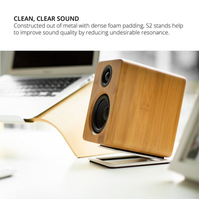 Kanto S2 Small Desktop Speaker Stands White