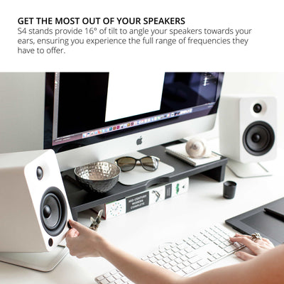 Kanto S4 Medium Desktop Speaker Stands White