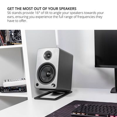 Kanto S6 Large Desktop Speaker Stands Black