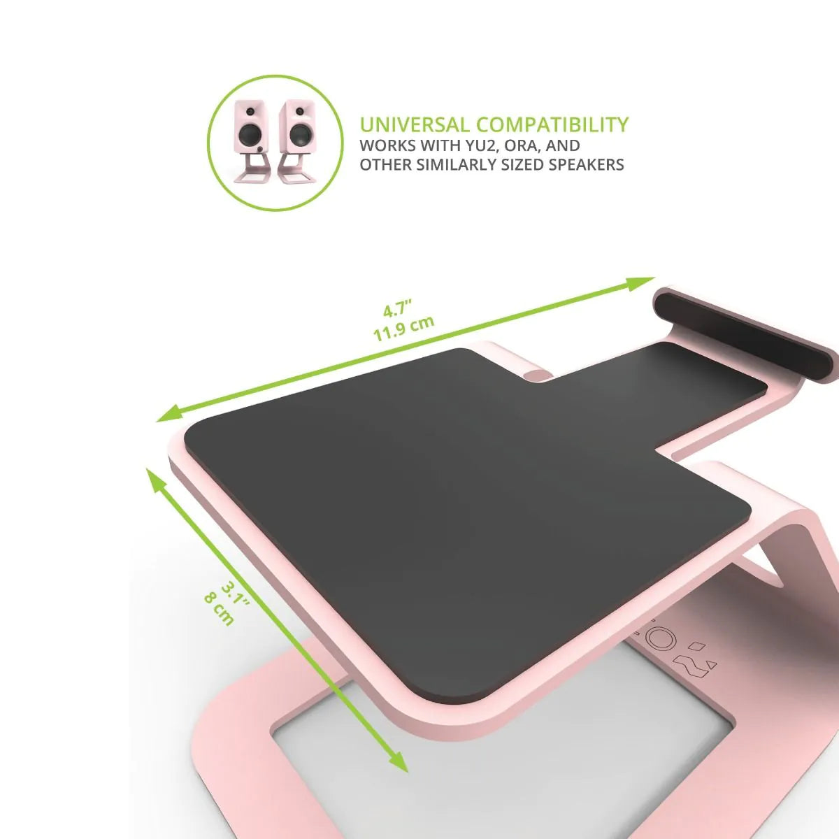 Kanto SE2 Small Elevated Desktop Speaker Stands Pink
