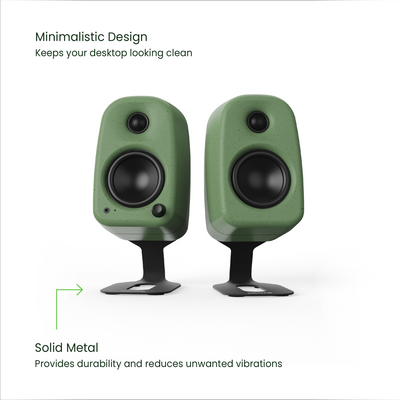 Kanto SU2 Rear-Mounted Desktop Stands for UKI and ORA Speakers Black