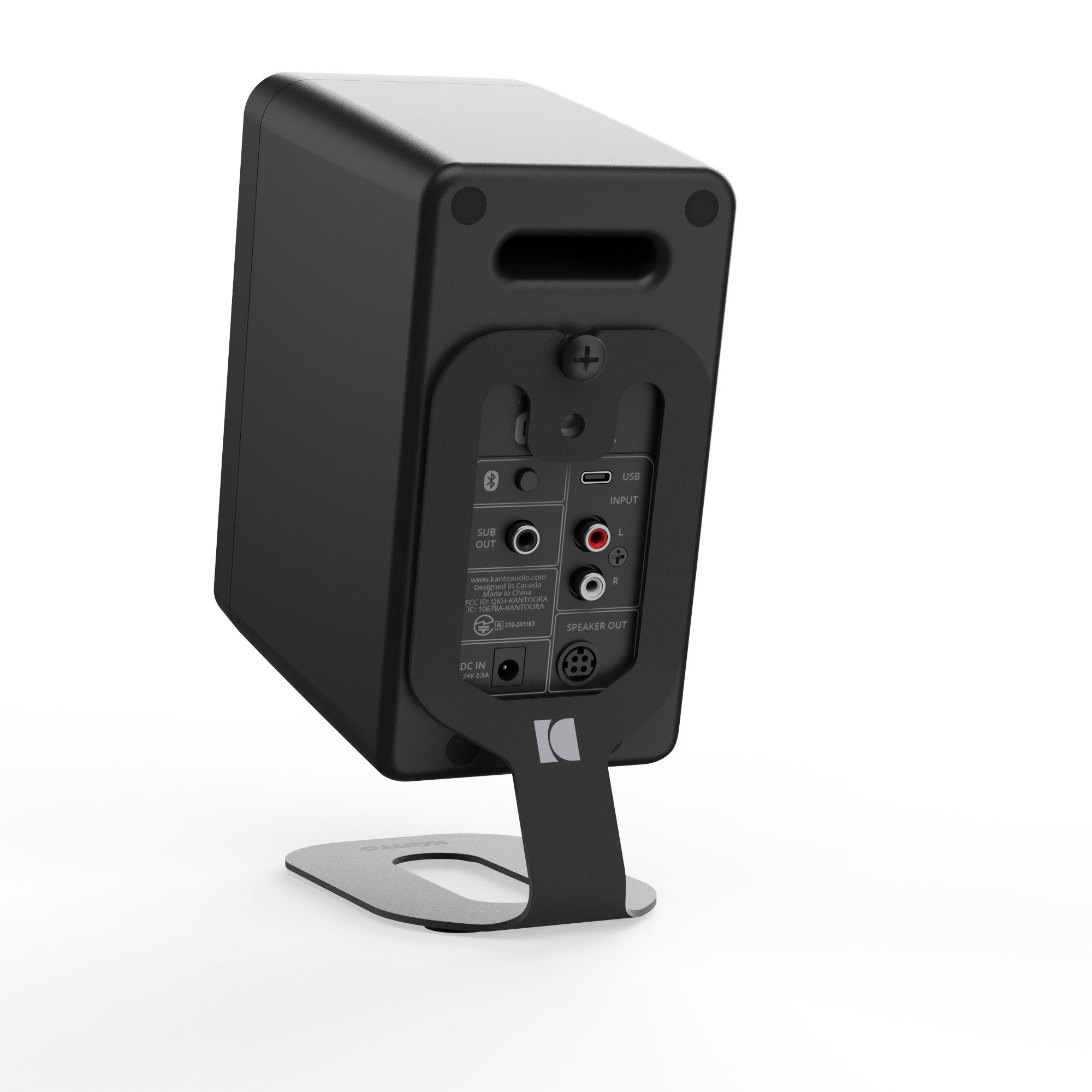 Kanto SU2 Rear-Mounted Desktop Stands for UKI and ORA Speakers Black