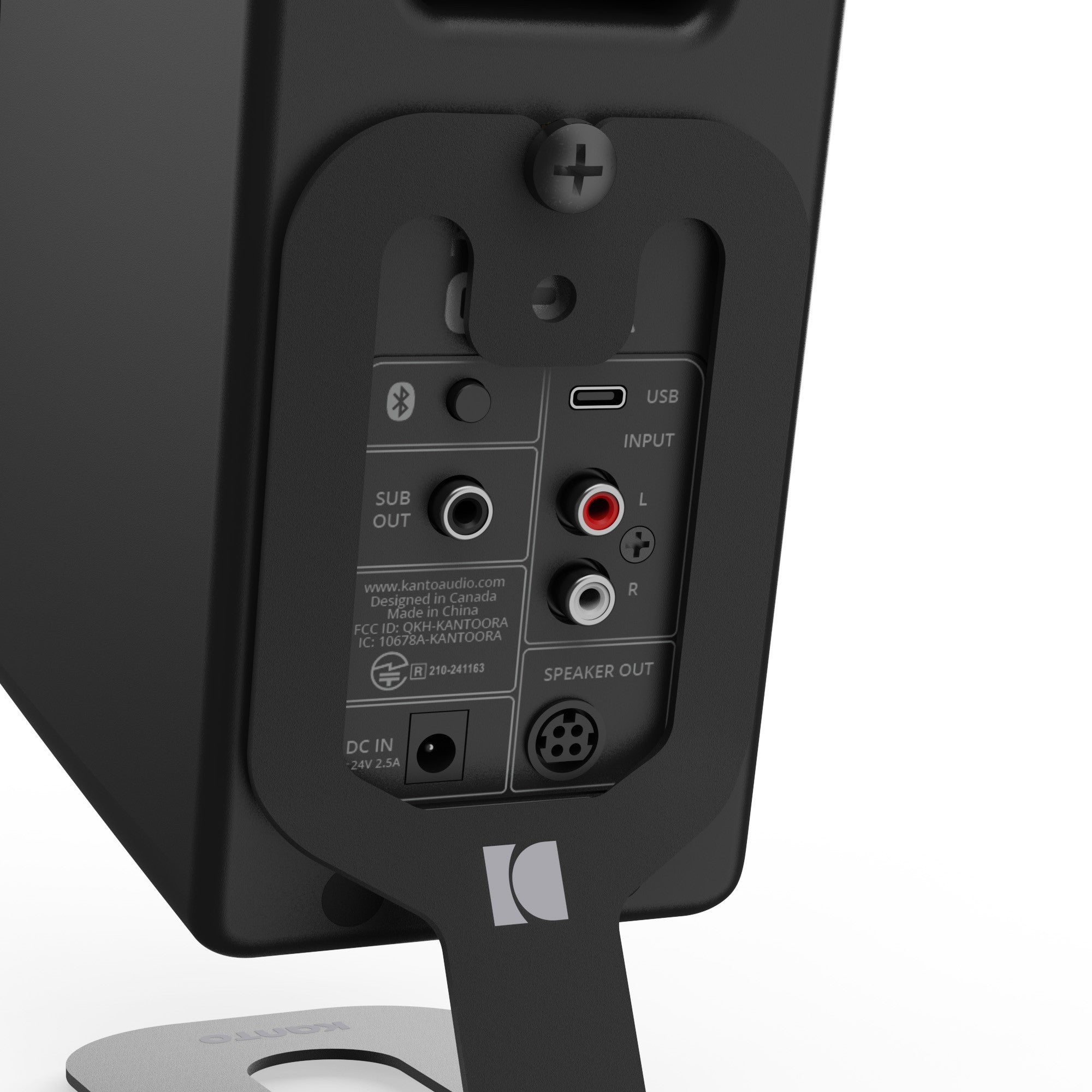 Kanto SU2 Rear-Mounted Desktop Stands for UKI and ORA Speakers Black