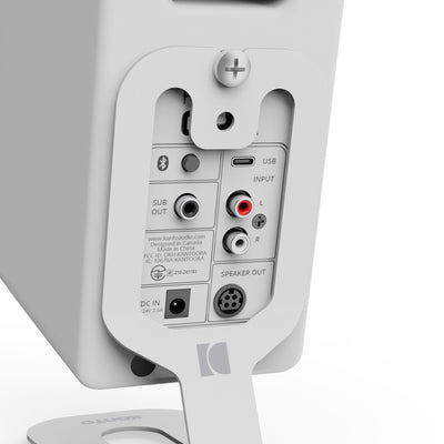 Kanto SU2 Rear-Mounted Desktop Stands for UKI and ORA Speakers White