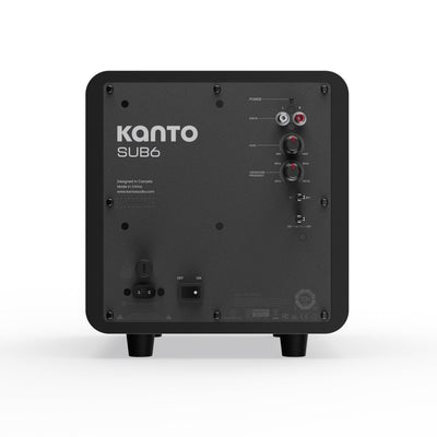 Kanto SUB6 200W 6 Inch Vinyl Subwoofer - Matte Black