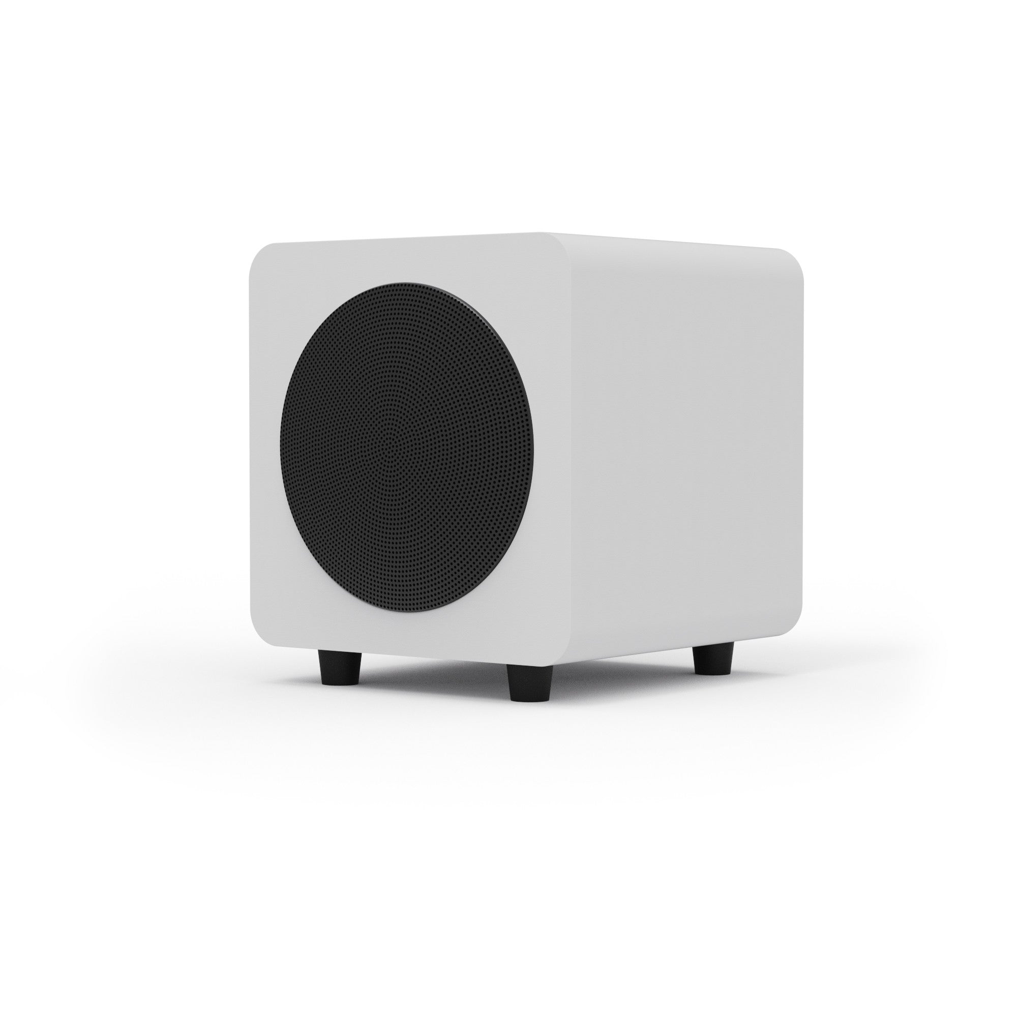 Kanto SUB6 200W 6 Inch Vinyl Subwoofer - Matte White with Black Grill
