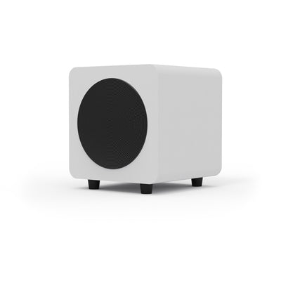 Kanto SUB6 200W 6 Inch Vinyl Subwoofer - Matte White with Black Grill