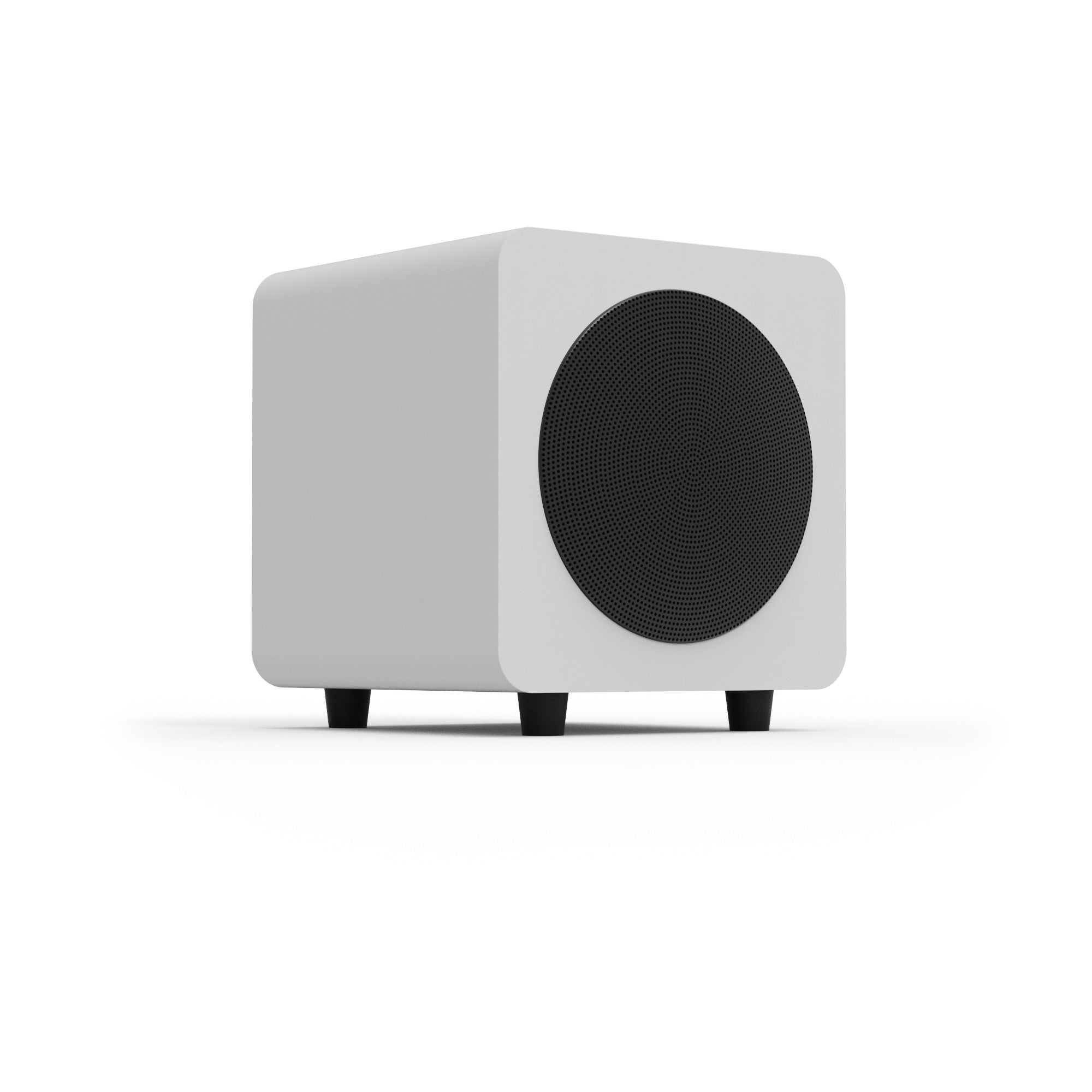 Kanto SUB6 200W 6 Inch Vinyl Subwoofer - Matte White with Black Grill