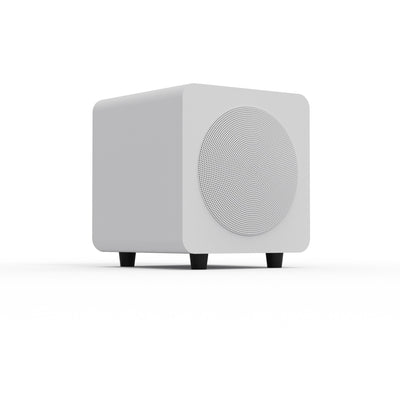 Kanto SUB6 200W 6 Inch Vinyl Subwoofer - Matte White with White Grill