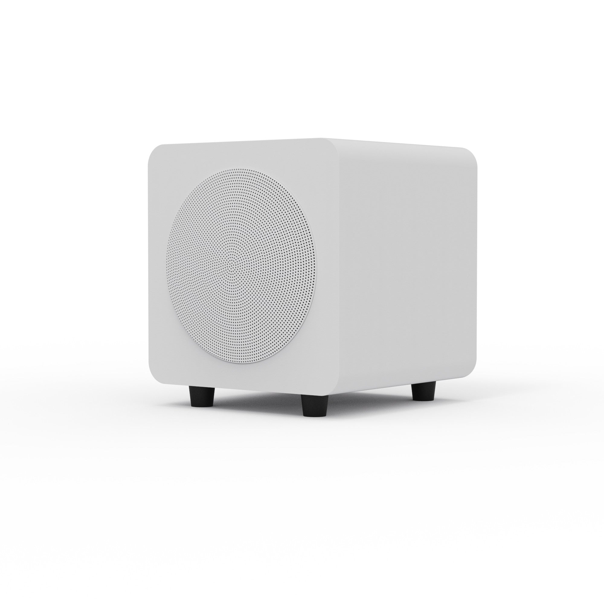 Kanto SUB6 200W 6 Inch Vinyl Subwoofer - Matte White with White Grill