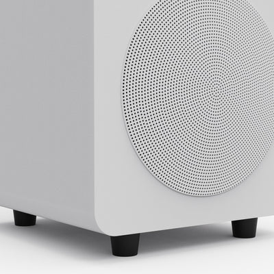 Kanto SUB6 200W 6 Inch Vinyl Subwoofer - Matte White with White Grill