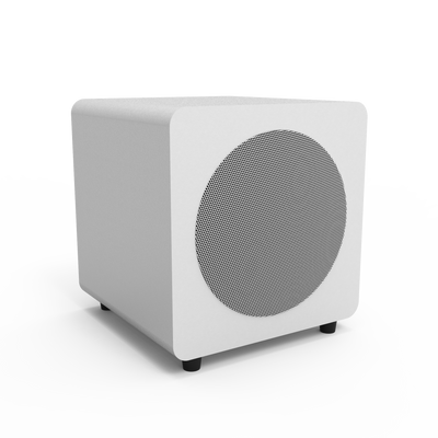 Kanto SUB8 Vinyl Subwoofer Matte White with White Grill