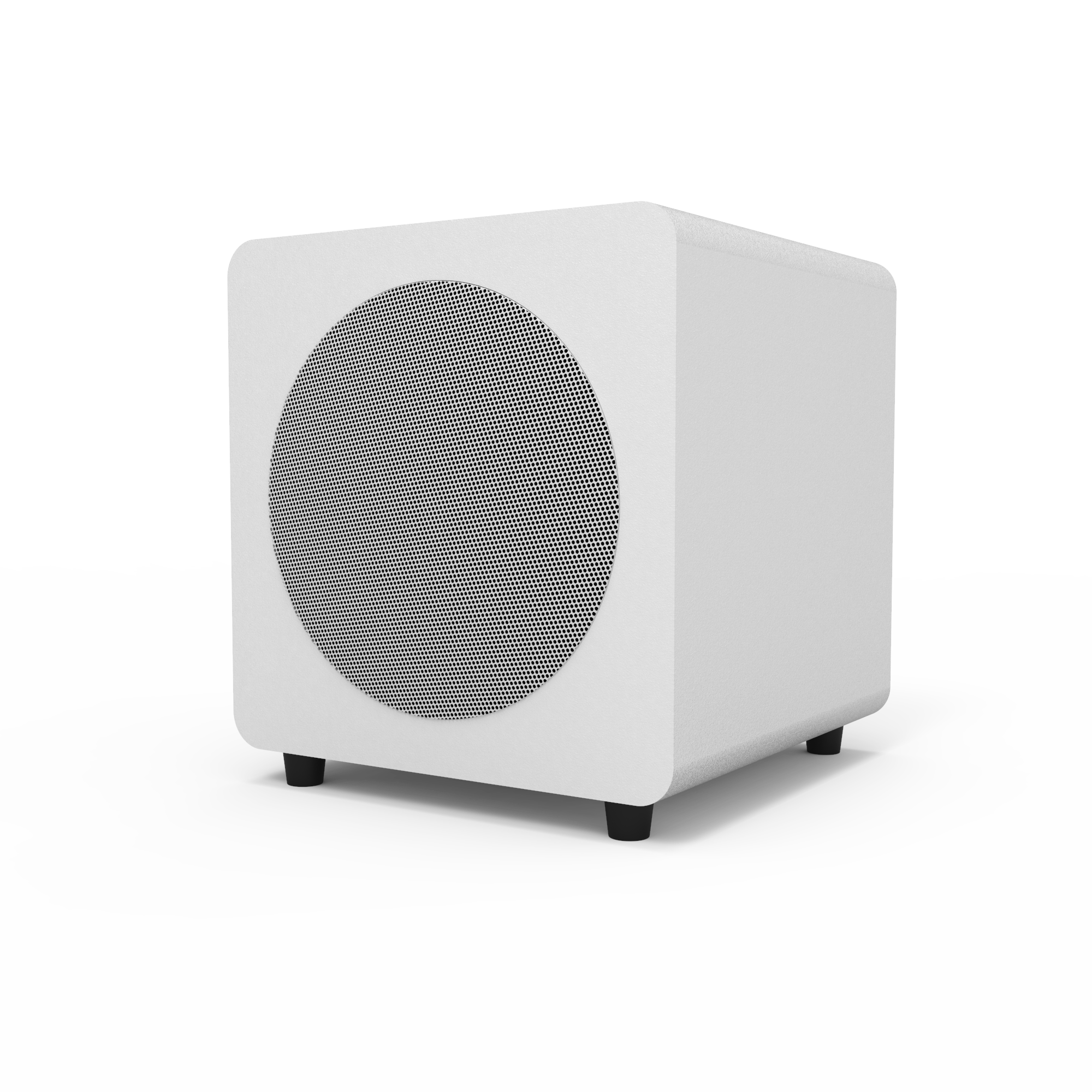 Kanto SUB8 Vinyl Subwoofer Matte White with White Grill
