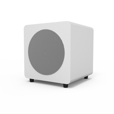 Kanto SUB8 Vinyl Subwoofer Matte White with White Grill