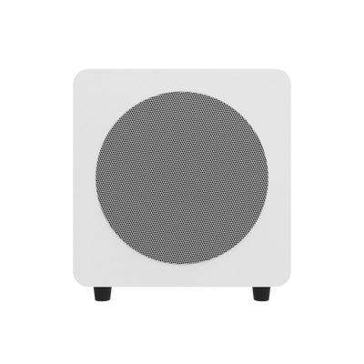 Kanto SUB8 Vinyl Subwoofer Matte White with White Grill