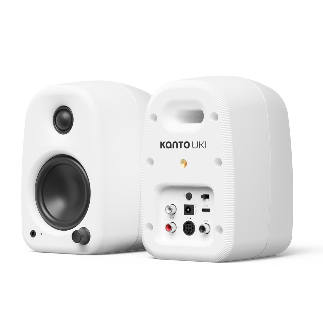 Kanto UKI 100W Bluetooth Desktop Speakers Pair White Chalk
