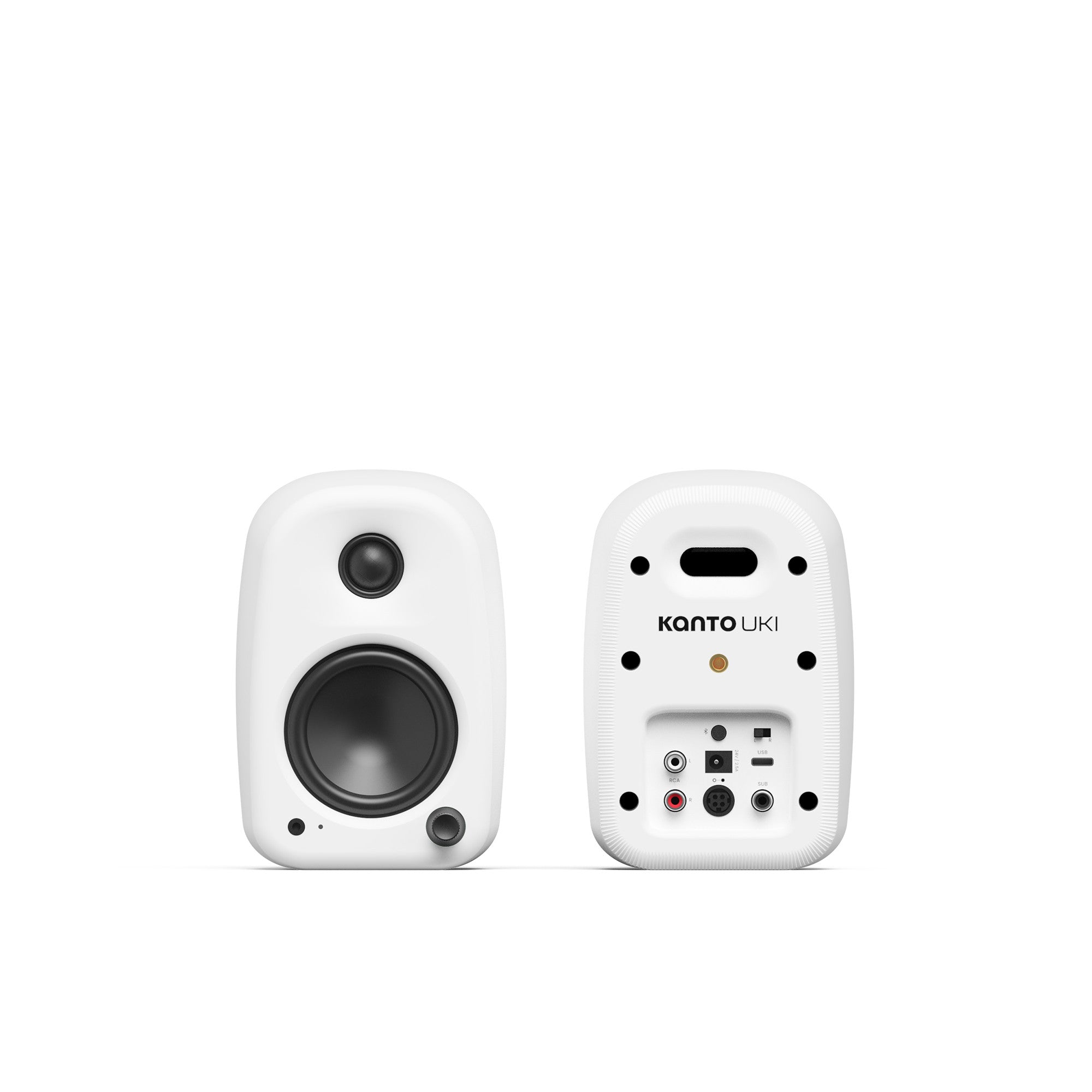 Kanto UKI 100W Bluetooth Desktop Speakers Pair White Chalk