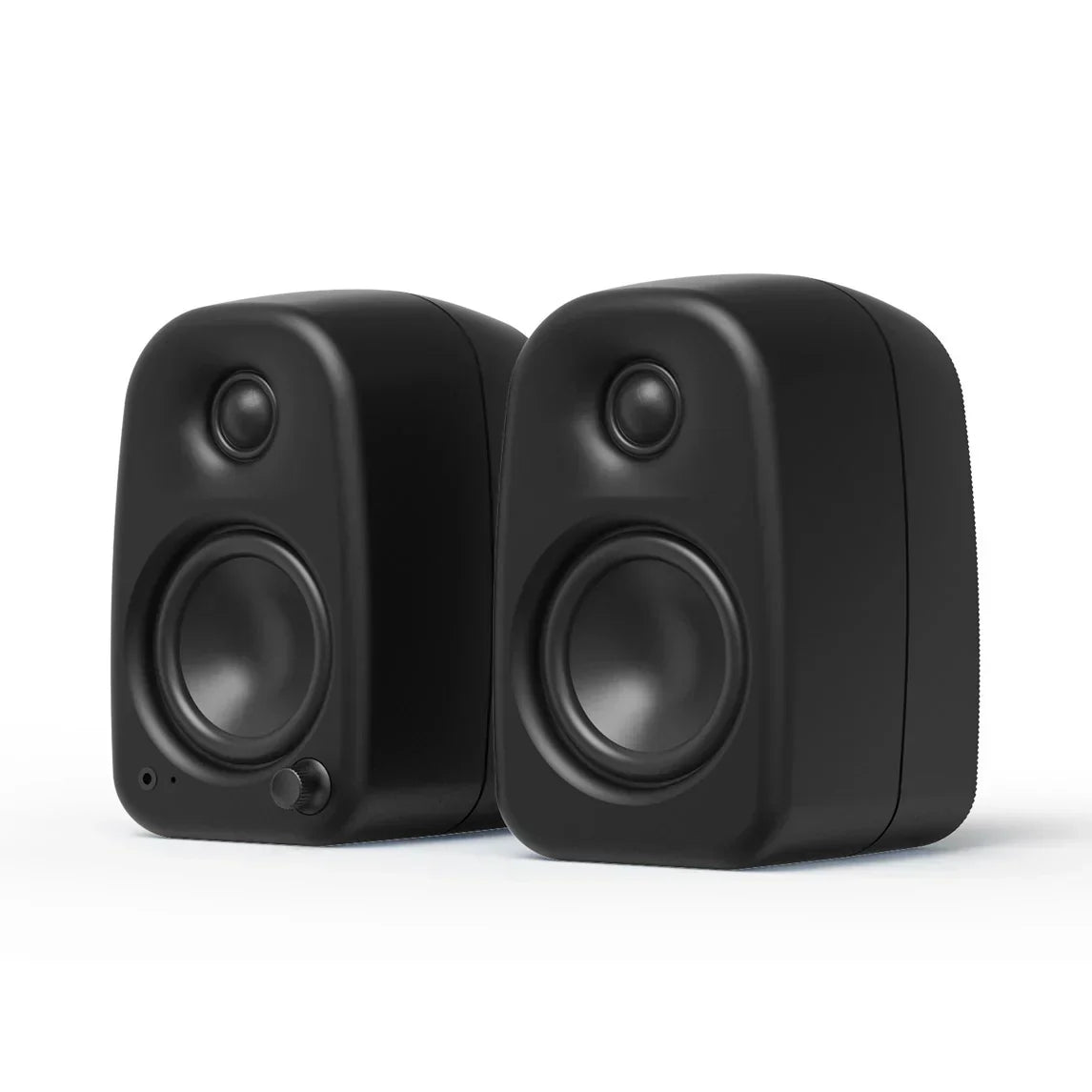Kanto UKI 100W Bluetooth Desktop Speakers With SPW3 Universal Speaker Wall Mount Black
